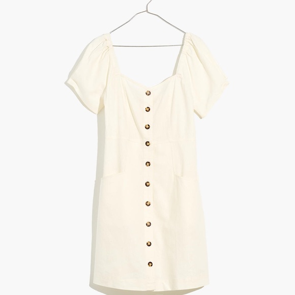 Madewell white linen dress sz 12 - Picture 13 of 13